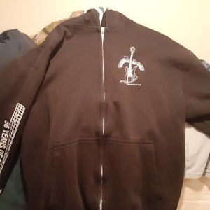 House of Guitars Hooded Zip-Up Sweatshirt Size Large